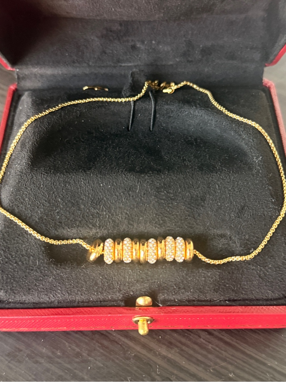 Gold Multi-Ring Pendant Necklace